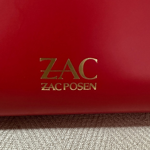 ZAC Zac Posen Vibrant Red Leather Satchel NWT - Picture 7 of 16